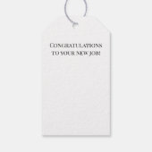 Muster für schwarze und weiße geometrische Quadrat Geschenkanhänger (Rückseite)