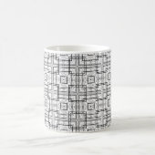 Muster für schwarze und weiße geometrische Quadrat Kaffeetasse (Mittel)