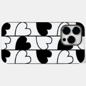 Muster für schwarze und weiße Herzen Case-Mate iPhone Hülle (Rückseite (Horizontal))