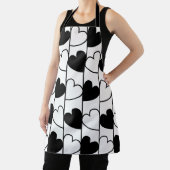 Muster für schwarze und weiße Herzen Schürze (InSitu)