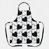 Muster für schwarze und weiße Herzen Schürze (Vorderseite)