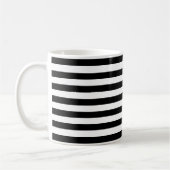 Muster für schwarze und weiße, horizontale Streife Kaffeetasse (Links)