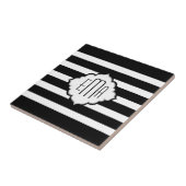 Muster für schwarze und weiße horizontale Streifen Fliese (Seite)