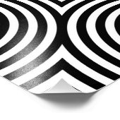 Muster für schwarze und weiße konzentrische Kreise Fotodruck (Ecke)