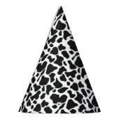 Muster für schwarze und weiße Kuhfladen Partyhütchen (Links)