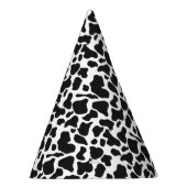 Muster für schwarze und weiße Kuhfladen Partyhütchen (Rechts)