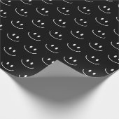 Muster für schwarze und weiße Lächeln - Papier Geschenkpapier (Ecke)
