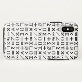 Muster für schwarze und weiße Mathematik-Zeichen u Case-Mate iPhone Hülle (Rückseite (Horizontal))