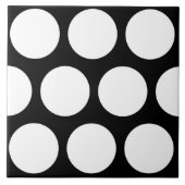 Muster für schwarze und weiße Punkte Fliese (Vorderseite)