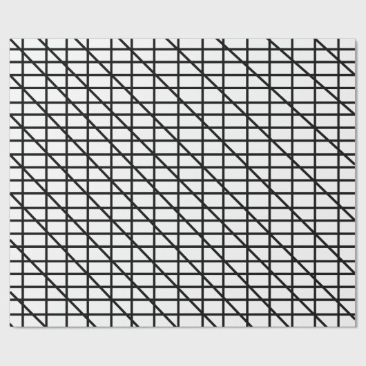 Muster für schwarze und weiße Streifen Geschenkpapier (Flach)