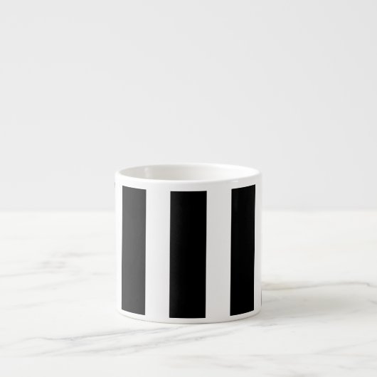 Muster für schwarze und weiße vertikale Streifen Espressotasse (Vorderseite)