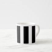 Muster für schwarze und weiße vertikale Streifen Espressotasse (Vorderseite Rechts)