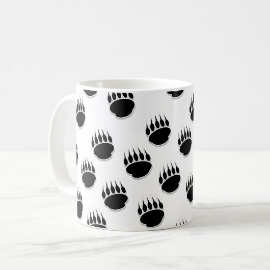 Muster für schwarzer Bär Kaffeetasse (Vorderseite Links)