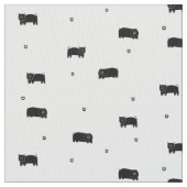 Muster für Schweine und Äpfel Stoff (Nahaufnahme)