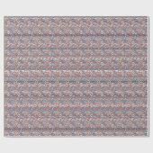 Muster für Seesterne und Streifen Geschenkpapier (Flach)