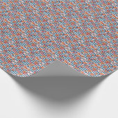 Muster für Seesterne und Streifen Geschenkpapier (Ecke)