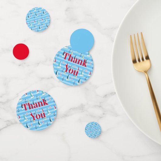 Muster für Segelboote Konfetti (Gruppe)