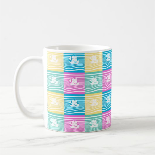 Muster für Segelschiffe Kaffeetasse (Links)