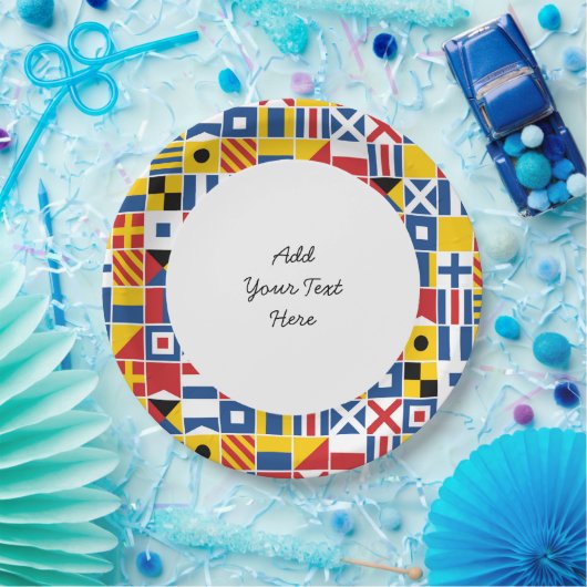 Muster für Signalflags Pappteller (Party)