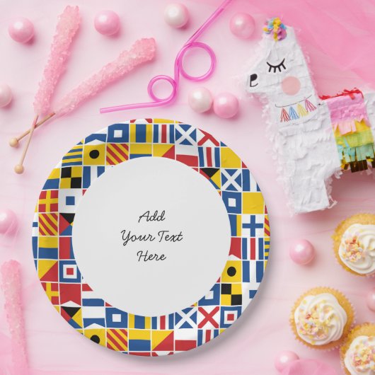 Muster für Signalflags Pappteller (Party)