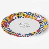 Muster für Signalflags Pappteller (Schrägansicht)