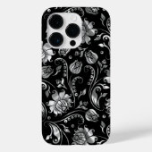 Muster für Silberfolien-Floral-Damaskus Case-Mate iPhone Hülle (Rückseite)