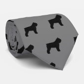 Muster für Silhouetten von Bouvier des Flandres Krawatte (Gerollt)
