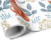 Muster für skandinavische Katzen und Kaleidoskop Geschenkpapier (Rolleneckpunkt)