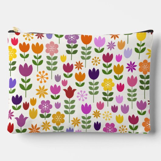 Muster für skandinavische LG-Blume Zubehörtasche (Vorderseite)