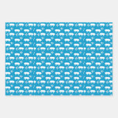 Muster für Sky Blue Airplane Geschenkpapier Set (Vorderseite 3)