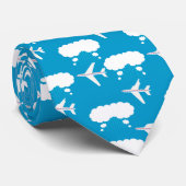 Muster für Sky Blue Airplane Krawatte (Gerollt)