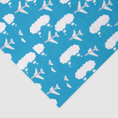 Muster für Sky Blue Airplane Seidenpapier (Detail)