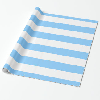 Muster für Sky Blue, White XL Streifen Geschenkpapier