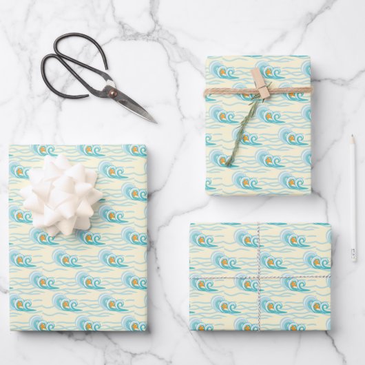 Muster für Soft Waves Geschenkpapier Set (Vorderseite)