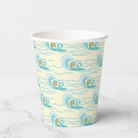 Muster für Soft Waves Pappbecher (Rückseite)