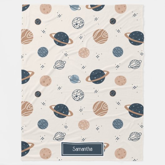 Muster für Sonnensysteme Fleecedecke (Vorderseite)