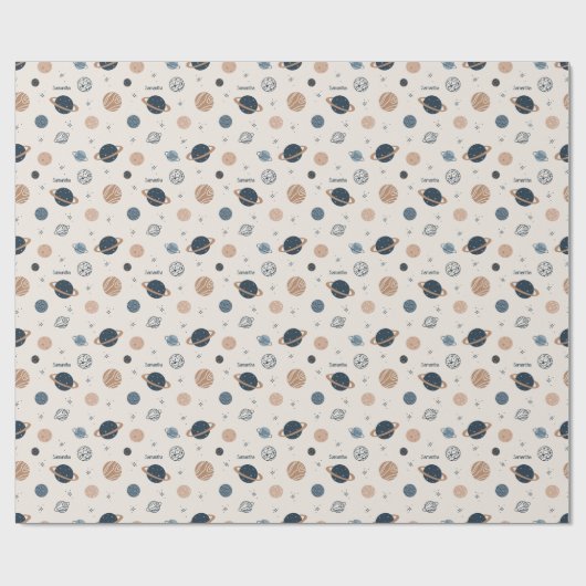 Muster für Sonnensysteme Geschenkpapier (Flach)