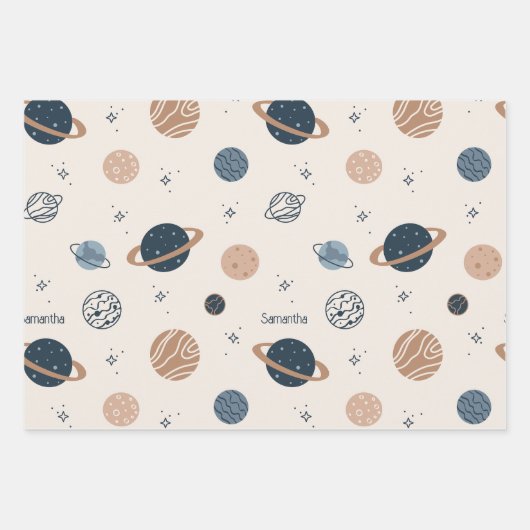 Muster für Sonnensysteme Geschenkpapier Set (Vorderseite 2)