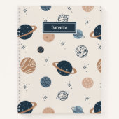 Muster für Sonnensysteme Notizblock (Vorderseite)