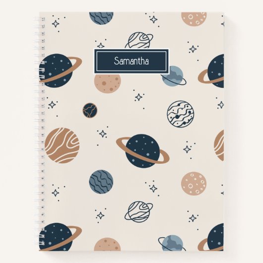 Muster für Sonnensysteme Notizblock (Vorderseite)