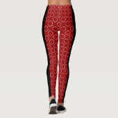 Muster für sozialitäre rote Kreise Leggings (Rückseite)