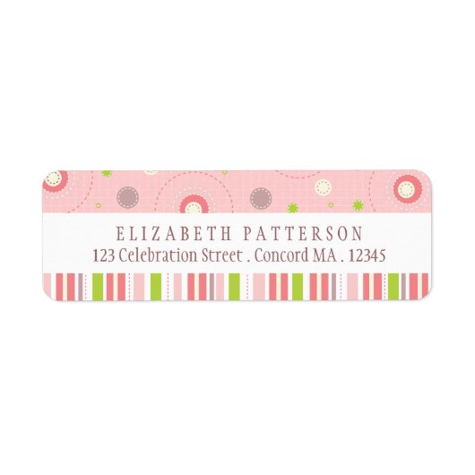 Muster für Spaß in rosa Rücksendeadresse (Vorne)