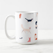 Muster für spielerische Katzen - Niedliche Feline Kaffeetasse (Links)