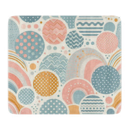 Muster für spielerisches geometrisches Doodle Schneidebrett