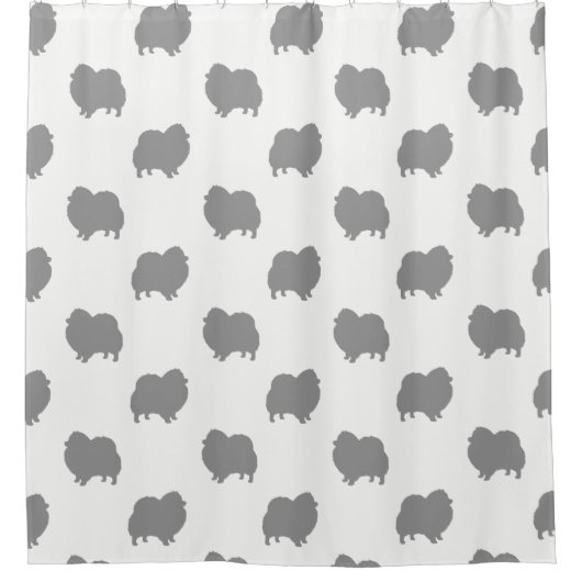 Muster für Spitz-Silhouetten Duschvorhang (Vorderseite)
