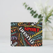 Muster für Sport Postkarte (Stehend Vorderseite)