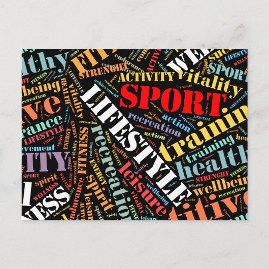 Muster für Sport Postkarte (Vorderseite)