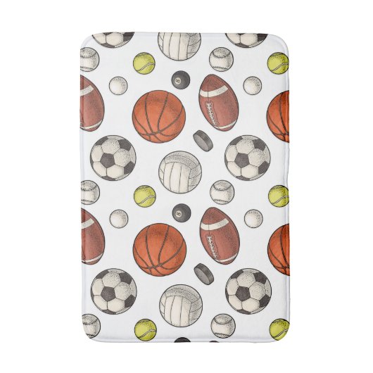 Muster für Sportgeräte Badematte (Vorderseite Vertikal)