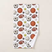 Muster für Sportgeräte Badhandtuch Set (Handtuch)