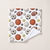 Muster für Sportgeräte Badhandtuch Set (Waschlappen)